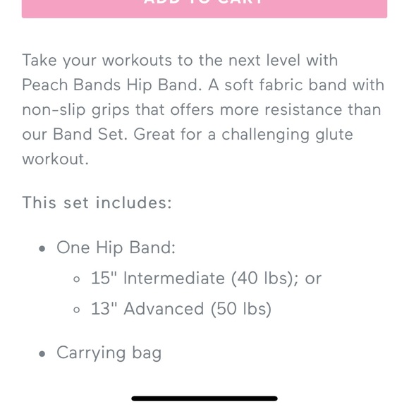 Peach bands HIP CIRCLE - Picture 2 of 5